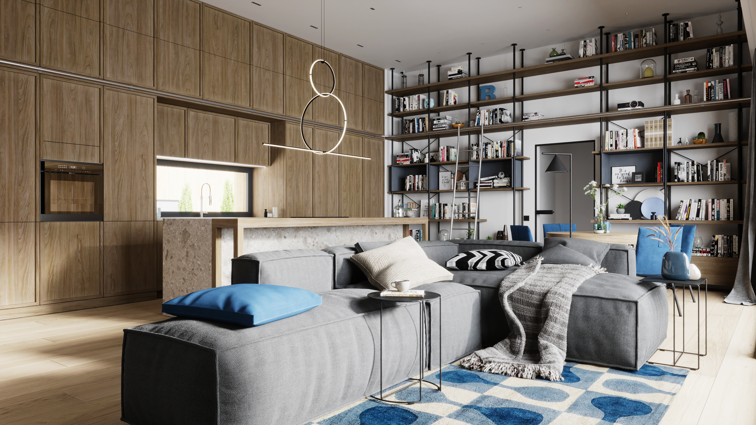 Modular furniture — open living space